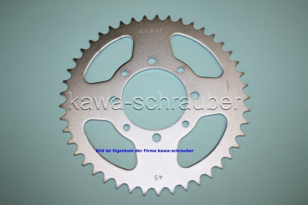Kettenblatt / Ritzel hinten 45 Zähne Suzuki RG 250 Gamma Typ GJ21B (geänderte Übersetzung)