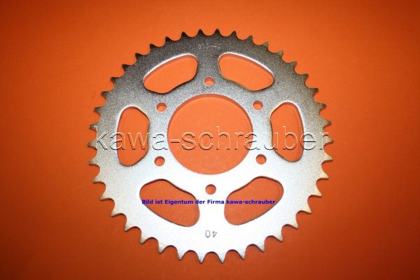 Kettenblatt / Ritzel hinten 40 Zähne Suzuki TS 250 B,C,ER Bj. ab 1977 (Standard Übersetzung)