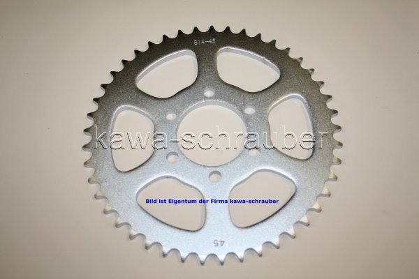 Kettenblatt / Ritzel hinten 45 Zähne Suzuki GS 400 Typ GS400 (Standard Übersetzung)