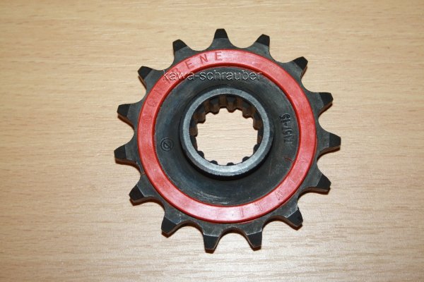 Ritzel vorne gummiert 15 Zähne Suzuki GSX 400 Typen GS40X GK53C (geänderte Übersetzung)