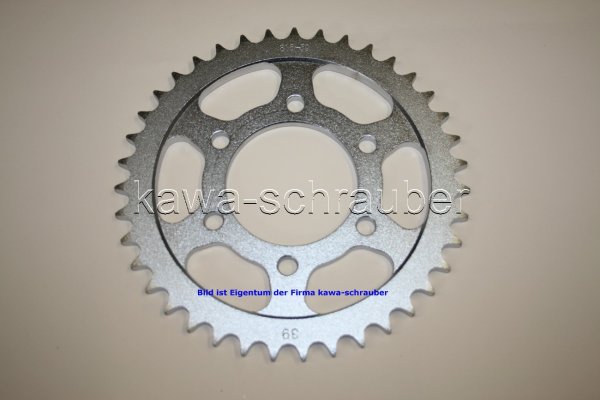 Kettenblatt / Ritzel hinten 39 Zähne Suzuki GSX 400 F Typ GS40XF (geänderte Übersetzung)
