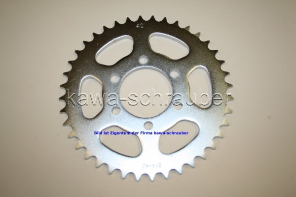 Kettenblatt / Ritzel hinten 40 Zähne Suzuki GS 500 E Typ GS500E (4-Zylinder, mit Speichenrädern) (geänderte Übersetzung)