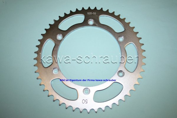 Kettenblatt / Ritzel hinten 50 Zähne Suzuki DR 600 S Typen SN41A SN41AD (geänderte Übersetzung)