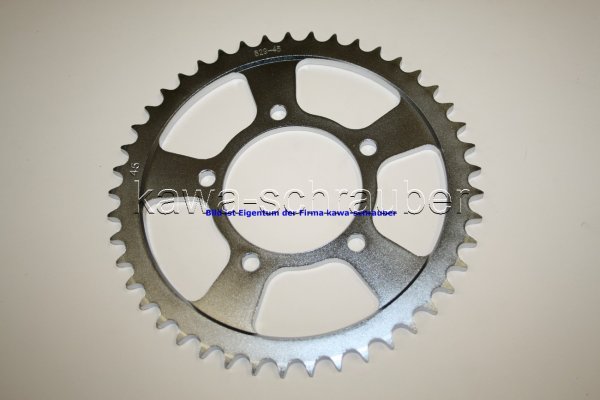 Kettenblatt / Ritzel hinten 45 Zähne Suzuki GSX 600 F Typ JS1AJ (geänderte Übersetzung)