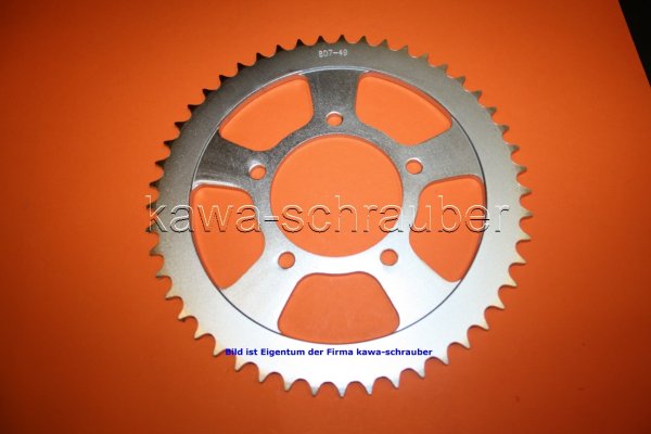 Kettenblatt / Ritzel hinten 49 Zähne Suzuki GSX 650 F Typ JS1CJ (geänderte Übersetzung)