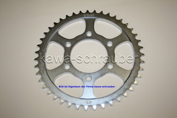 Kettenblatt / Ritzel hinten 43 Zähne Suzuki GSX-R GSXR 750 Typ GR7AB (Standard Übersetzung)