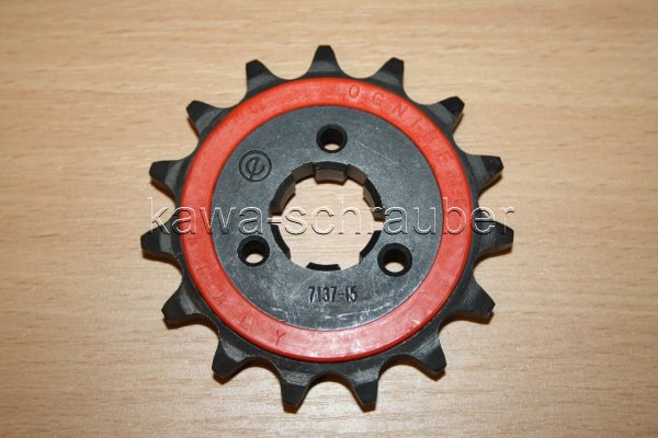 Ritzel vorne gummiert 15 Zähne Suzuki DR800 Big 525er Teilung (Standard Übersetzung)