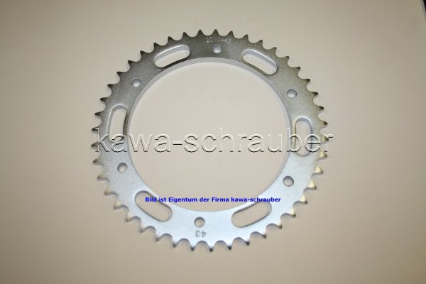 Kettenblatt / Ritzel hinten 43 Zähne Triumph T 509 Speed Triple (Standard Übersetzung)