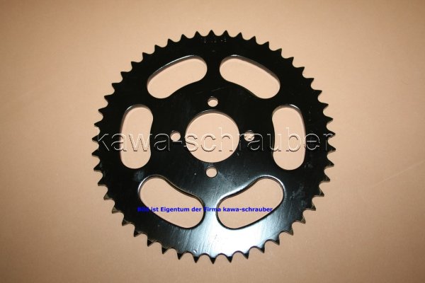 Kettenblatt / Ritzel hinten 48 Zähne Yamaha DT 80 MX Typ 5J1 mit 420er Teilung (geänderte Übersetzung)