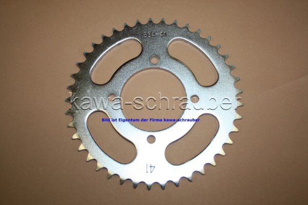 Kettenblatt / Ritzel hinten 41 Zähne Yamaha RD 50 M Gussrad (geänderte Übersetzung)