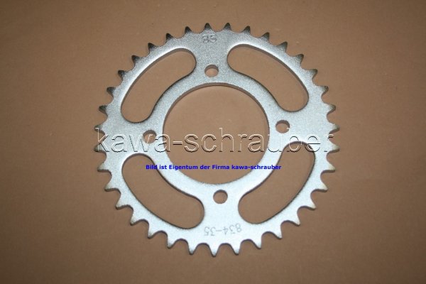 Kettenblatt / Ritzel hinten 35 Zähne Yamaha RD 80 MX Typ 5G1 mit 420er Teilung (geänderte Übersetzung)