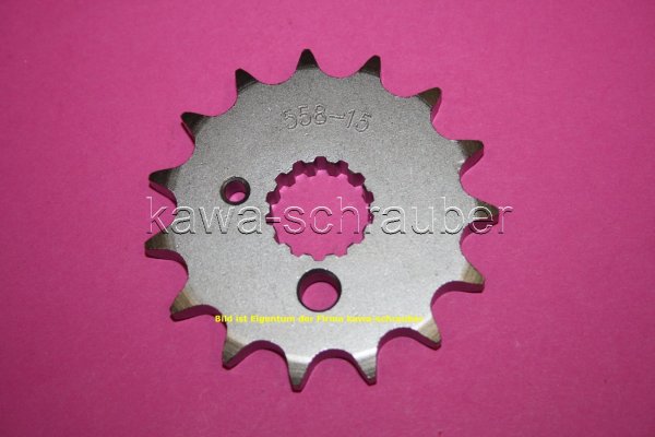 Ritzel vorne 15 Zähne Yamaha YZ 85 / Big Wheel (geänderte Übersetzung)