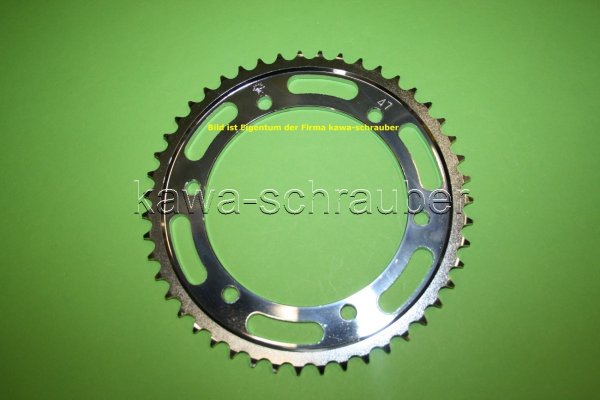 Kettenblatt / Ritzel hinten 47 Zähne Yamaha TDR 125 Typen 4GW1 / 5AN (geänderte Übersetzung)