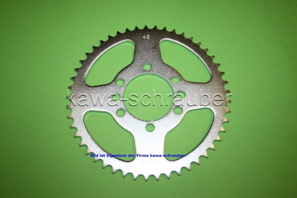 Kettenblatt / Ritzel hinten 49 Zähne Yamaha DT 125 LC Typ 10V (Standard Übersetzung)