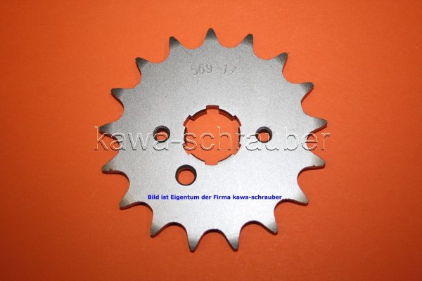 Ritzel vorne 17 Zähne Yamaha DT 250 Typen 1R7 / 4E7