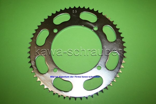 Kettenblatt / Ritzel hinten 59 Zähne XVS 125 Drag Star 428er Teilung (Standard Übersetzung)