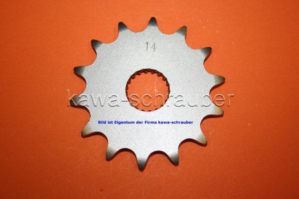 Ritzel vorne 14 Zähne Yamaha YZ 125 / Z Typ 163MR (geänderte Übersetzung)