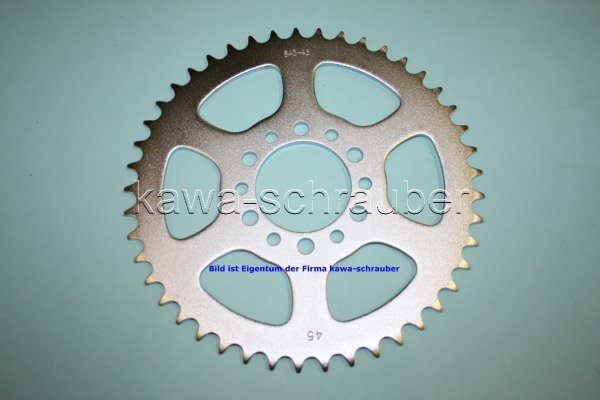 Kettenblatt / Ritzel hinten 45 Zähne Yamaha SR 250 SE Typ 3Y8 (Standard Übersetzung)