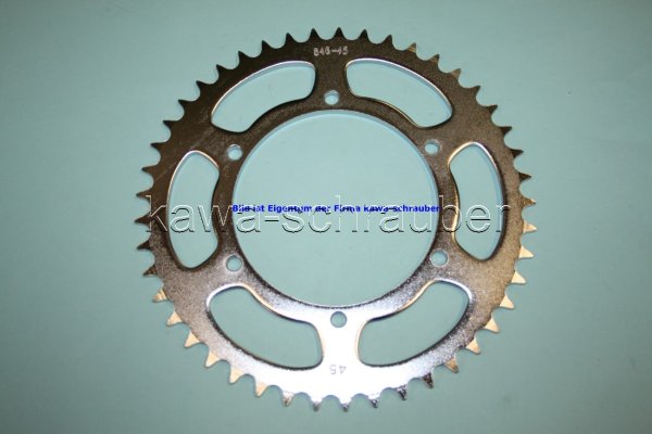 Kettenblatt / Ritzel hinten 45 Zähne Yamaha TDR 250 Typ 3CK (Standard Übersetzung)