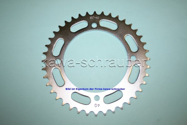 Kettenblatt / Ritzel hinten 40 Zähne Yamaha XV 250 V-Star (geänderte Übersetzung)