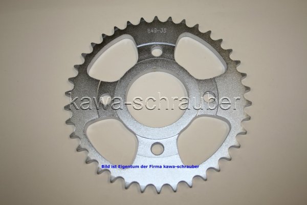 Kettenblatt / Ritzel hinten 38 Zähne Yamaha RD 400 S Typ 1A2 (Standard Übersetzung)