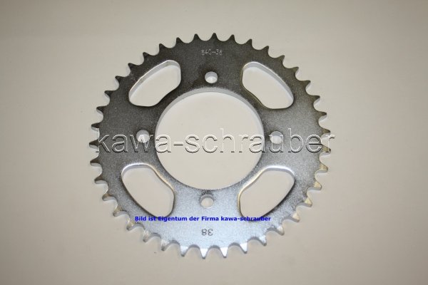 Kettenblatt / Ritzel hinten 38 Zähne Yamaha XS 400 DOHC Typen 12E / 12F (Standard Übersetzung)