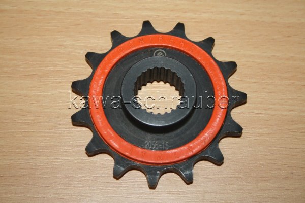 Ritzel vorne gummiert 15 Zähne Yamaha SRX 600 Zahnwelle (Standard Übersetzung)