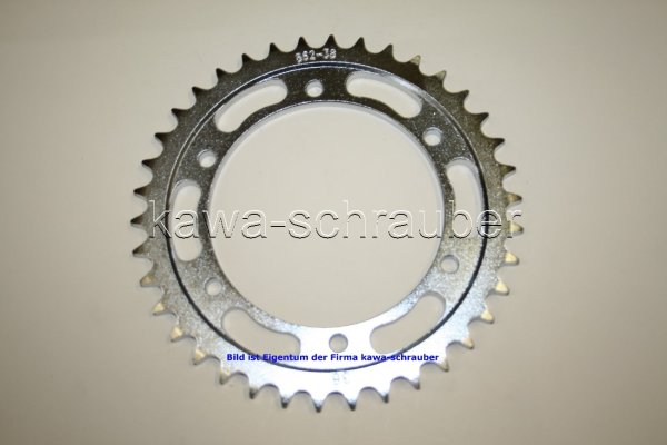 Kettenblatt / Ritzel hinten 38 Zähne Yamaha RD 500 LC Typen 47X / 1GE (Standard Übersetzung)