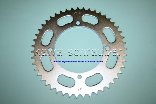 Kettenblatt / Ritzel hinten 47 Zähne Yamaha TT 600 E Typ 4GV (Standard Übersetzung)