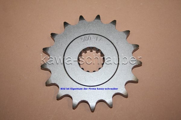 Ritzel vorne 17 Zähne Yamaha YZF 1000 R Thunderace Typen 4VD / 4SV / 4VF (Standard Übersetzung 530er)