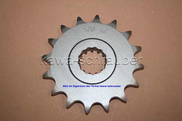 Ritzel vorne 16 Zähne Yamaha GTS 1000 / A Typen 4BH / 4FE (geänderte Übersetzung 530er)
