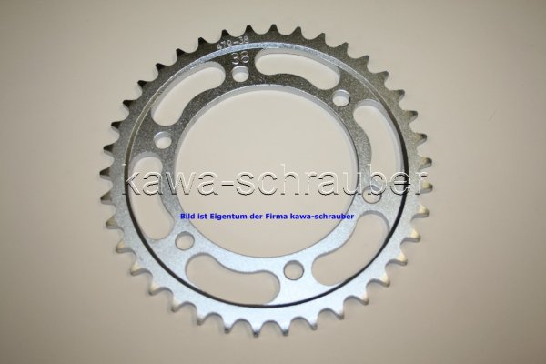 Kettenblatt / Ritzel hinten 38 Zähne Yamaha YZF-R6 R6 Typen RJ05 / 5SL / RJ09 (geänderte Übersetzung 530er)