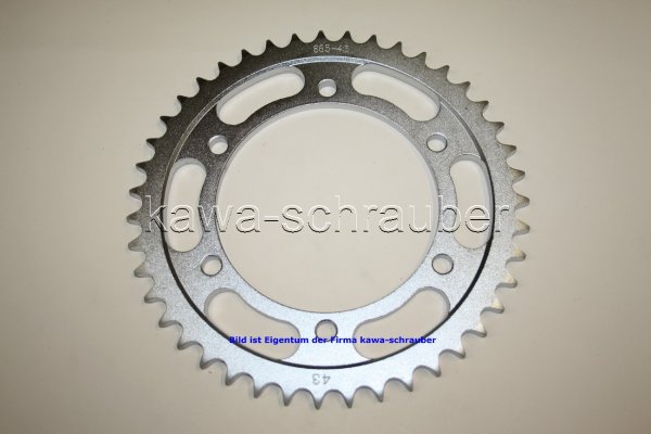 Kettenblatt / Ritzel hinten 43 Zähne Yamaha FZ 750 bis Bj. 1989