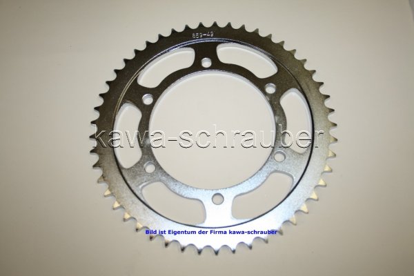 Kettenblatt / Ritzel hinten 49 Zähne Yamaha XJR 1200 / S / SP Typ 4PU (geänderte Übersetzung 530er)