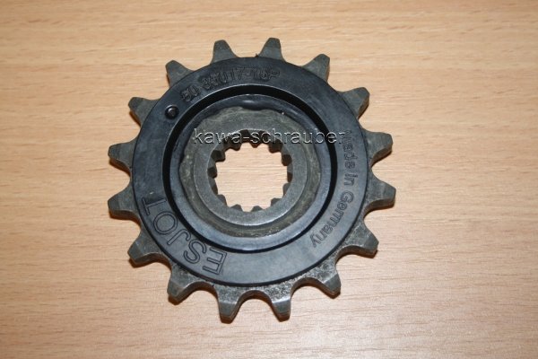 Ritzel vorne gummiert 16 Zähne Yamaha FZR 750 R Typ OW31 (Standard Übersetzung 530er)