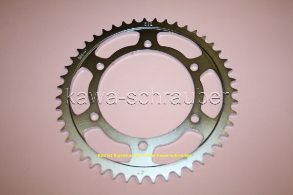 Kettenblatt / Ritzel hinten 47 Zähne Yamaha YZF 1000 R Thunderace Typen 4VD / 4SV / 4VF (Standard Übersetzung 532er)