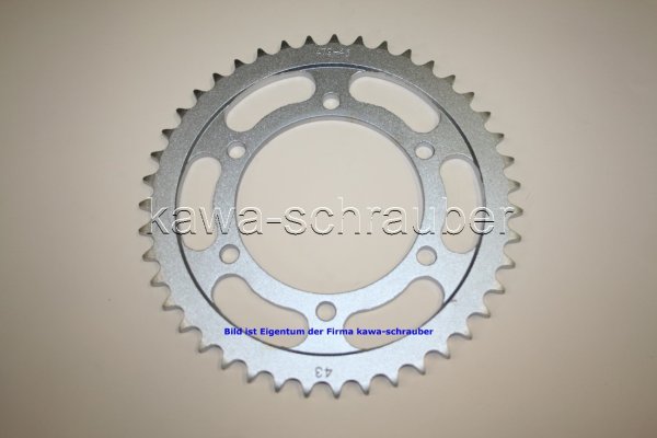 Kettenblatt / Ritzel hinten 43 Zähne Yamaha YZF-R7 R7 Typ 0W02 ab Bj. 2000 (Standard Übersetzung)