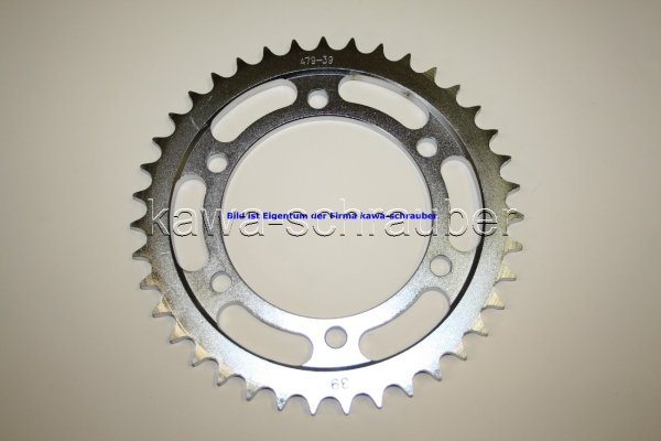 Kettenblatt / Ritzel hinten 39 Zähne Yamaha MT-01 MT01 1700 Typ 5YU (Standard Übersetzung)