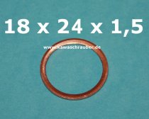 Dichtring Dichtung Kupfer massiv Dresselhaus DIN7603A 18x24x1,5