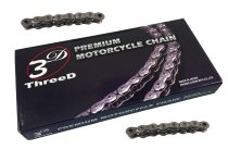 ENUMA Antriebskette Kette 525Z ThreeD QX-Ring-Kette spezielle Rennkette stahlgrau