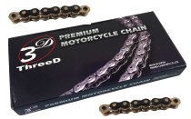 ENUMA Antriebskette Kette 530Z ThreeD QX-Ring-Kette spezielle Rennkette gold-schwarz