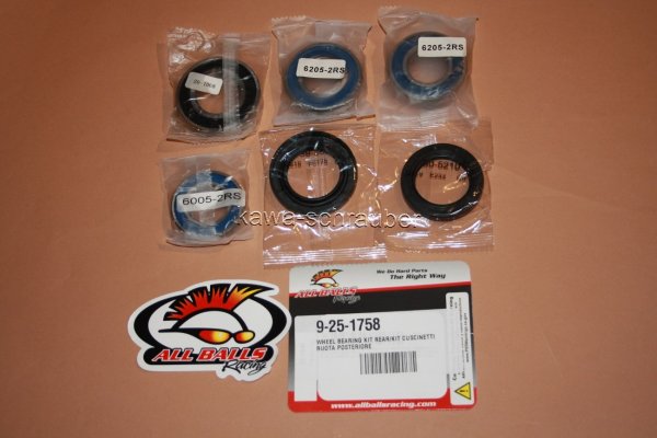 All Balls Radlager Satz Radlagersatz hinten rear Hinterrad Honda CBR1000 RR Bj. 2008-2016
