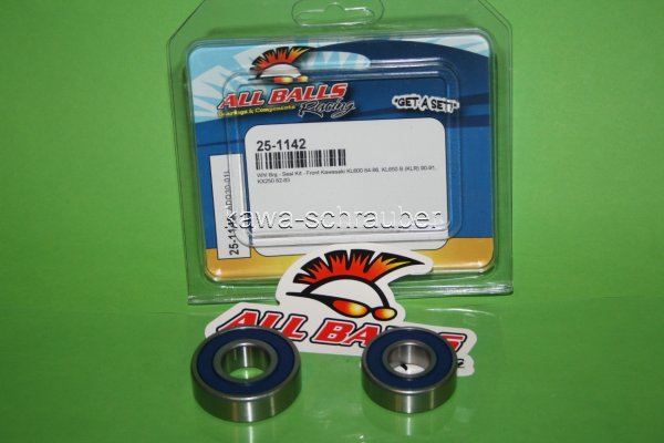 All Balls Radlager Satz Radlagersatz vorne Kawasaki KX250 KLR600 KLR650 Baujahre beachten