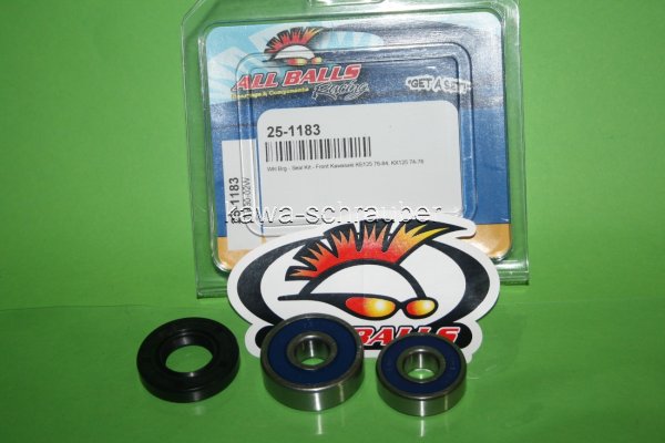 All Balls Radlager Satz Radlagersatz vorne Kawasaki KE125 KX125 Baujahre beachten