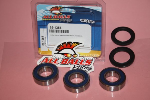 All Balls Radlager Satz Radlagersatz hinten Suzuki RM125 Typen RF16A RF16C Bj. 2001-2012