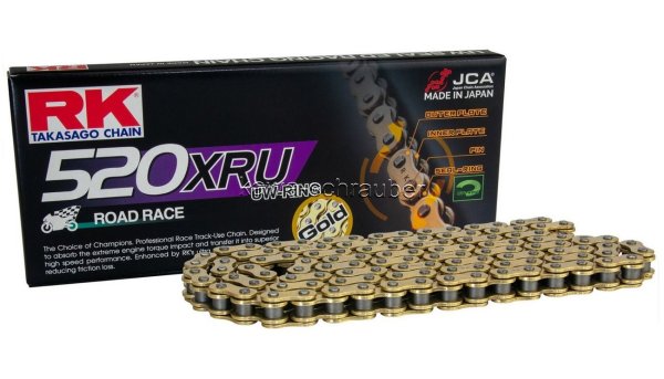 RK racing chain Antriebskette Kette 520XRU Rennsport Rennkette