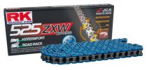 RK racing chain Antriebskette Kette 525ZXW XW-Ring Profi-Motorradkette rennsporttauglich Farbe blau
