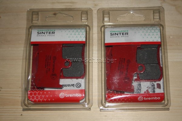 2x Brembo Sinter Bremsbeläge vorne Kawasaki ZX-9R Typ ZX900F Baujahre 2002 bis 2003