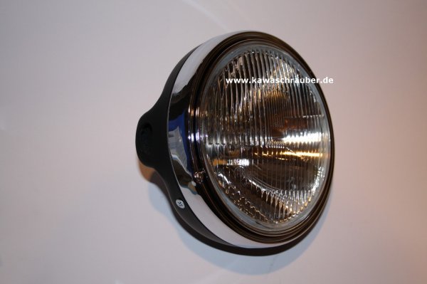 Scheinwerfer Lampe H4 schwarz rund für Kawasaki Z500 Z650 Z750 Z1 Z900 Z1000
