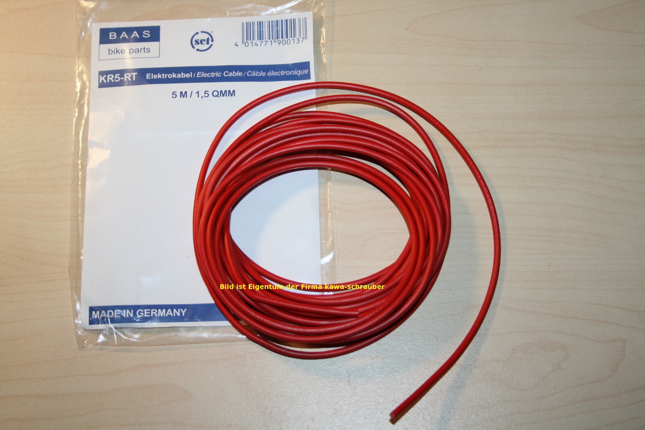 KFZ-Leitung Rot, 1,5mm, 5m
